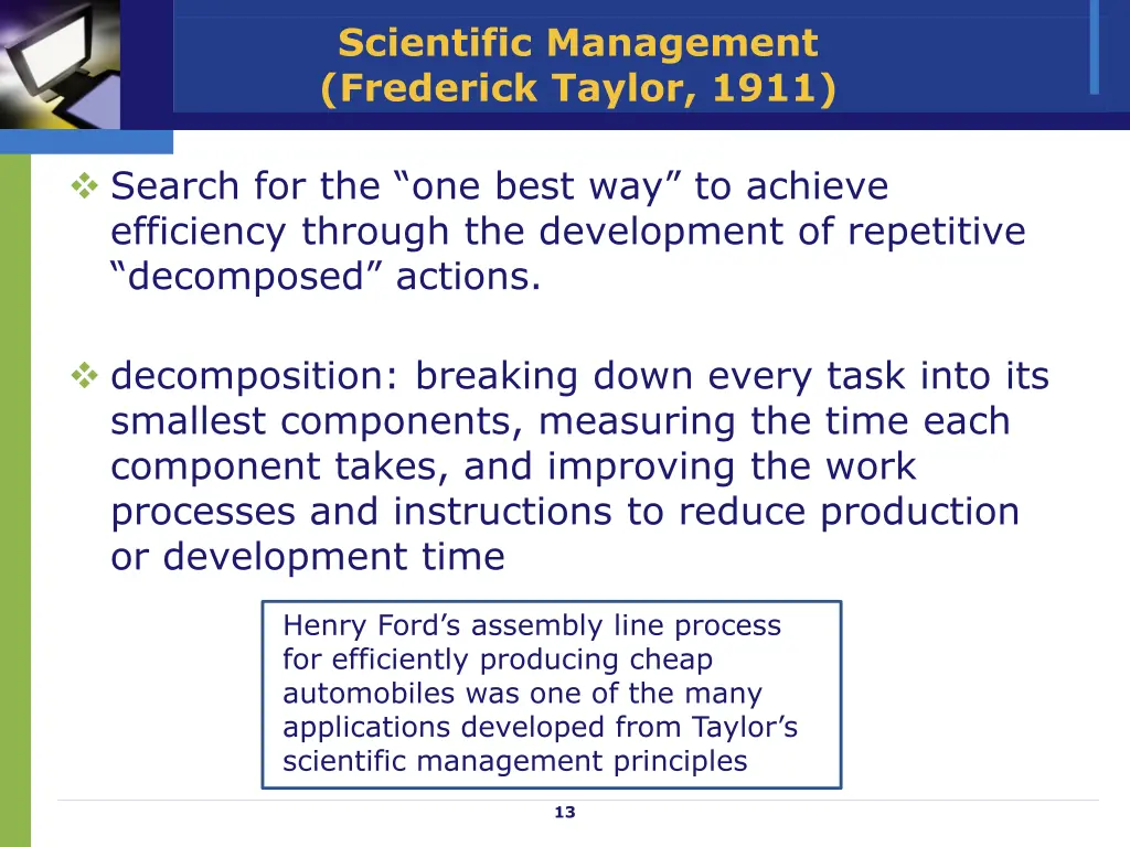 scientific management frederick taylor 1911 1