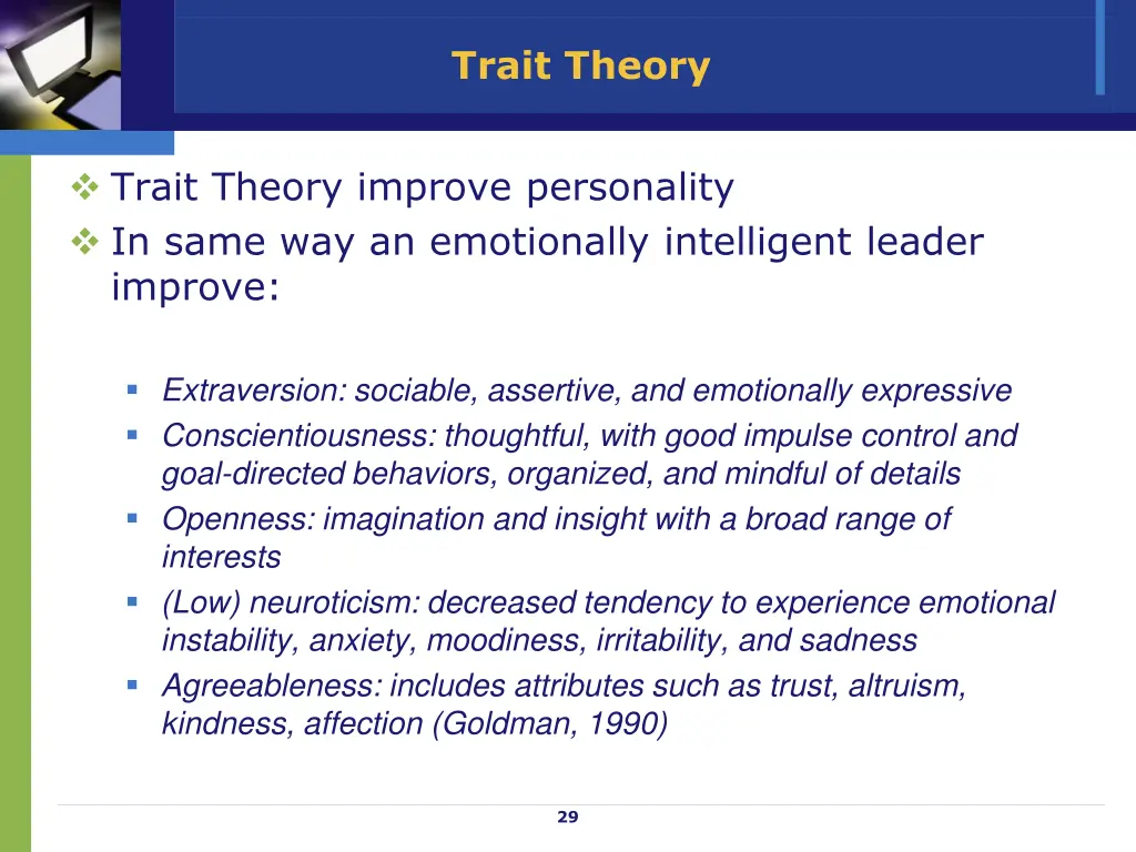 trait theory 1