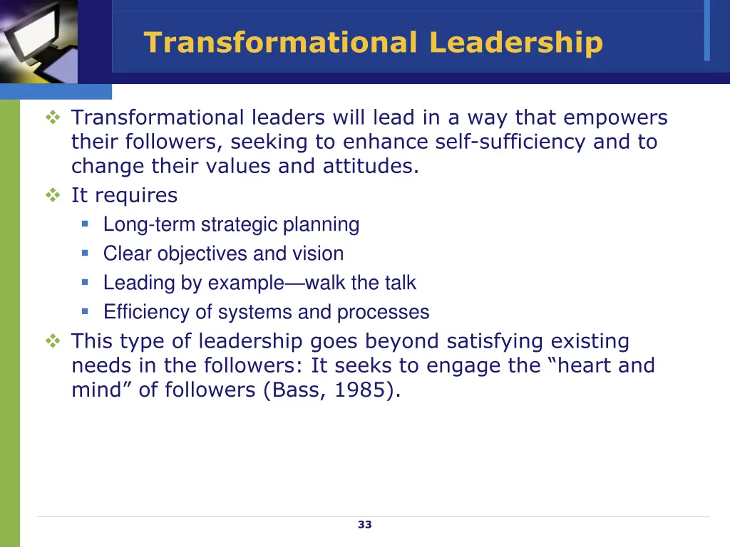 transformational leadership