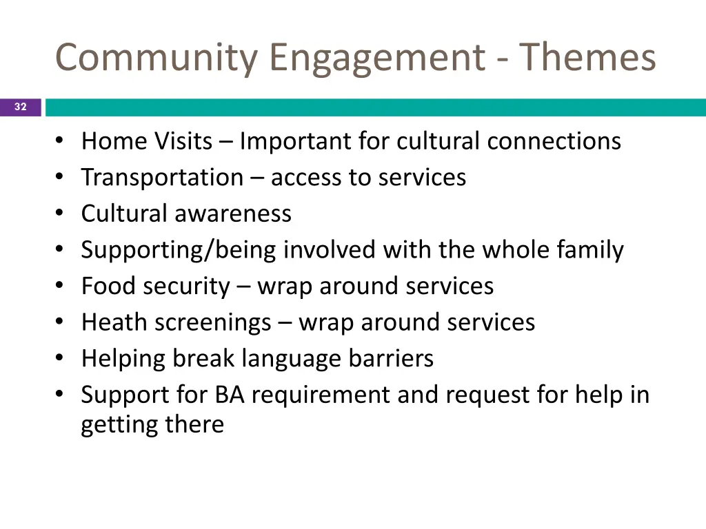 community engagement themes