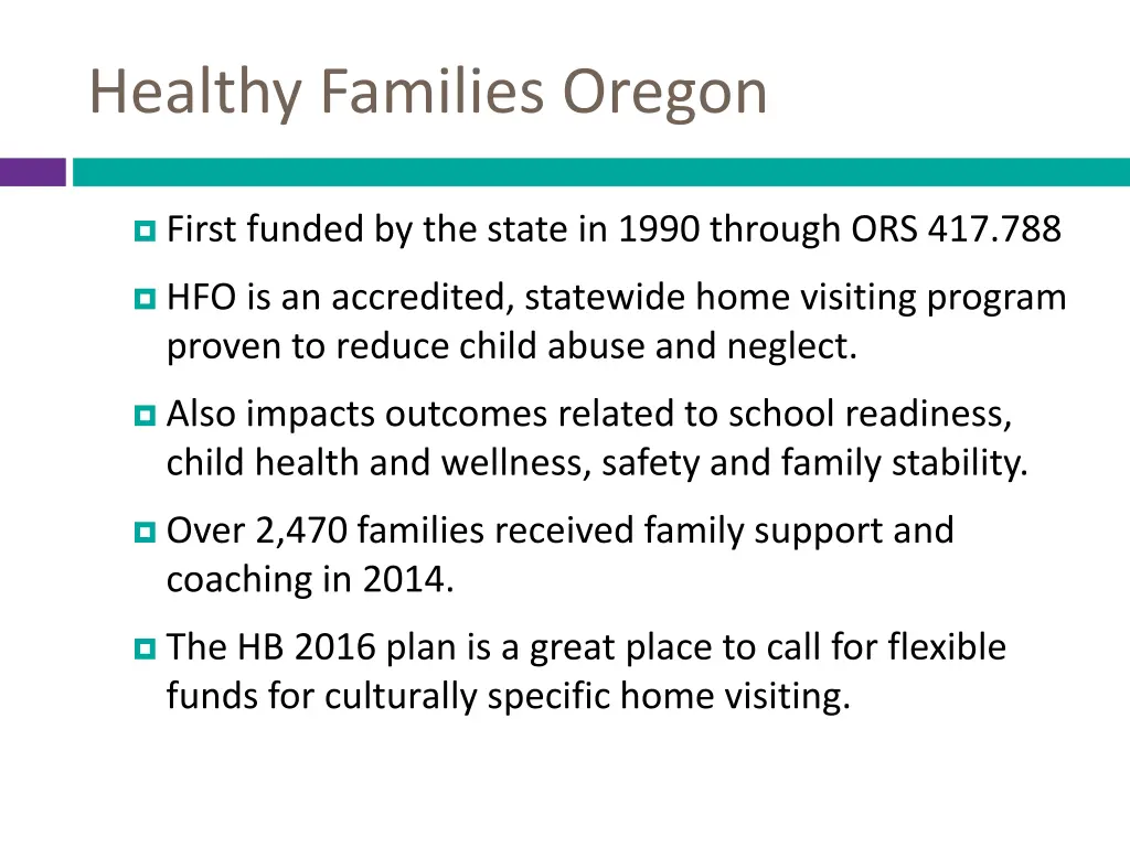 healthy families oregon