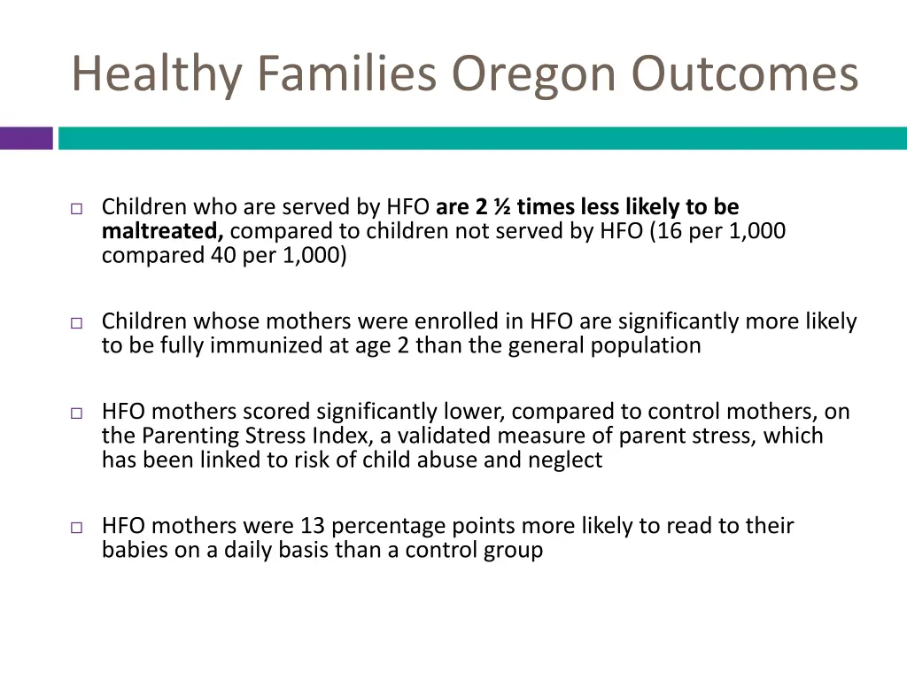 healthy families oregon outcomes