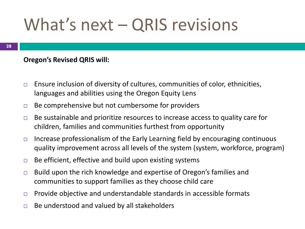 what s next qris revisions