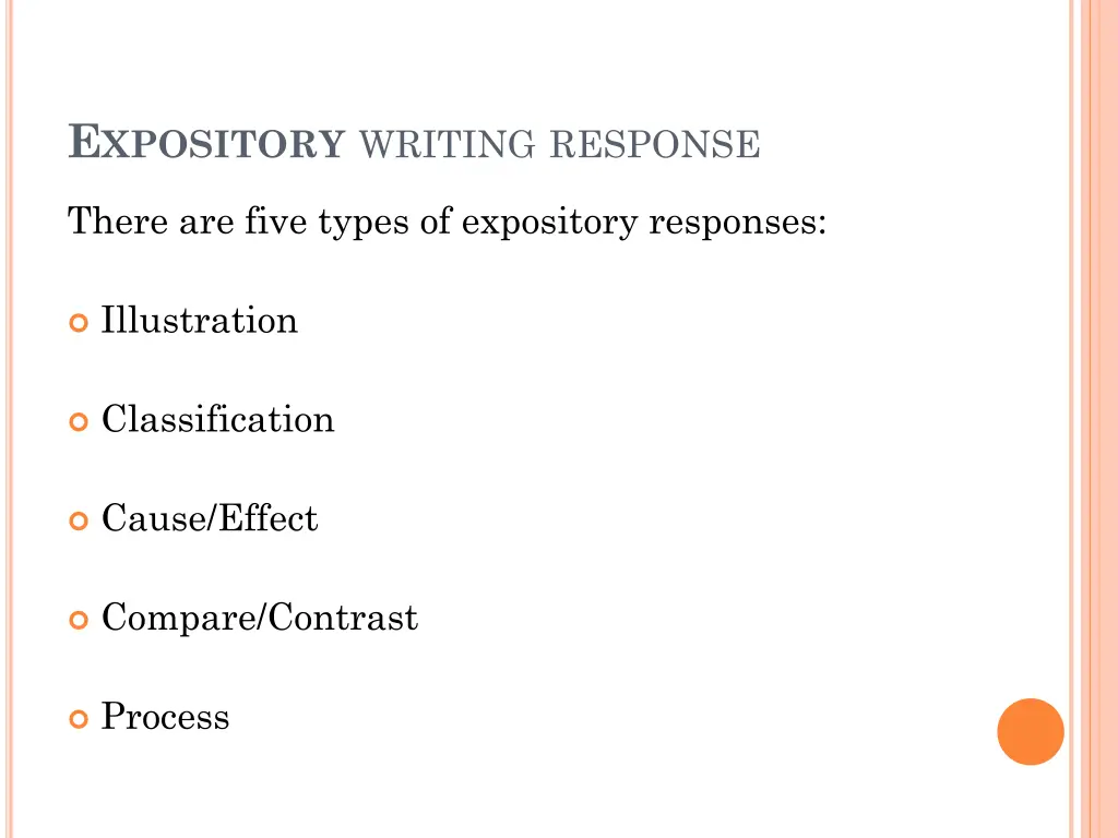 e xpository writing response