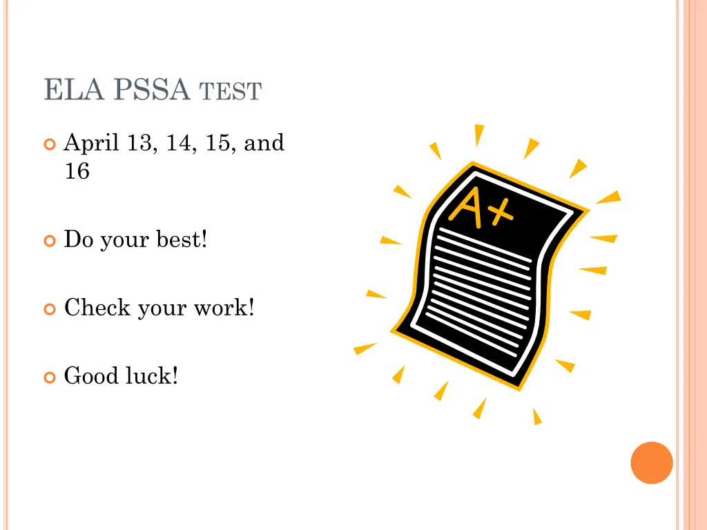 ela pssa test