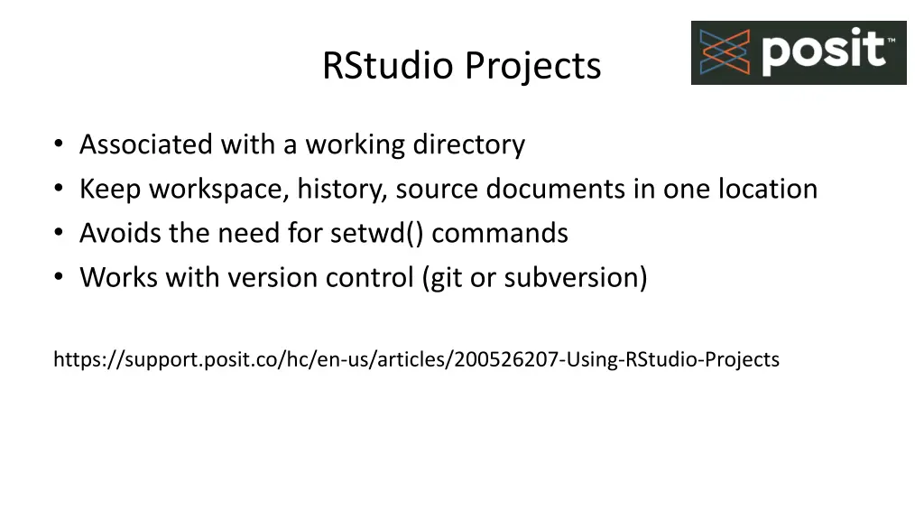 rstudio projects