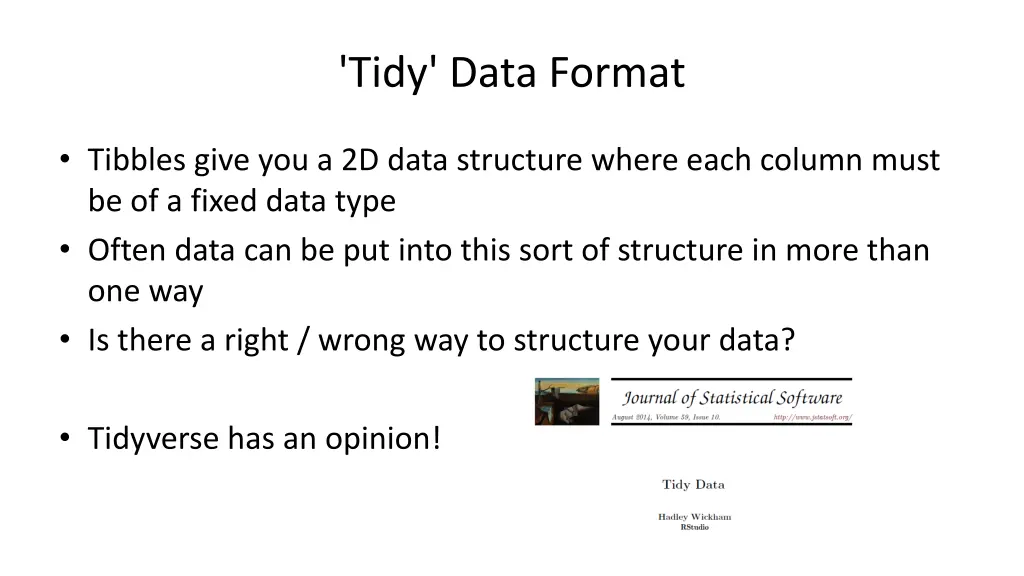 tidy data format