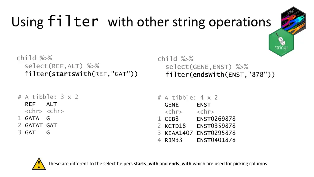 using filter with other string operations