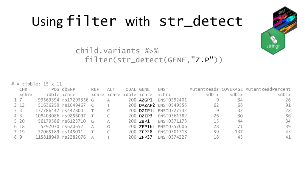 using filter with str detect 1