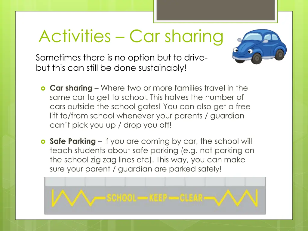 activities car sharing