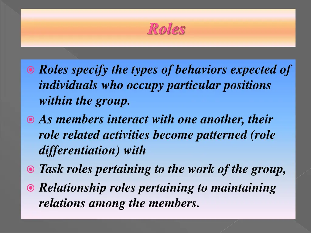 roles