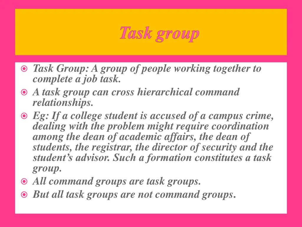 task group