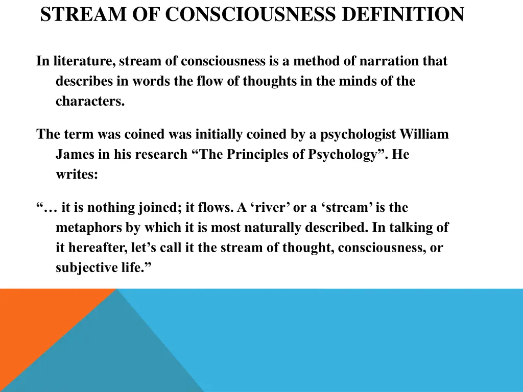 stream of consciousness definition