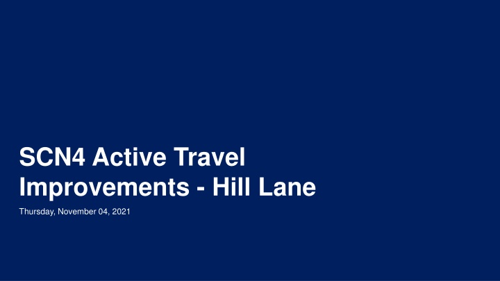 scn4 active travel improvements hill lane