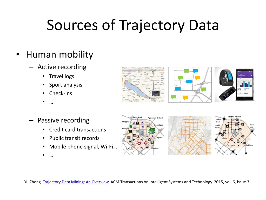 sources of trajectory data