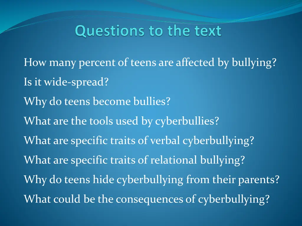 how many percent of teens are affected by bullying