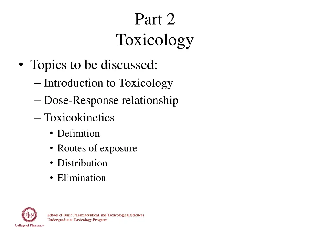 part 2 toxicology