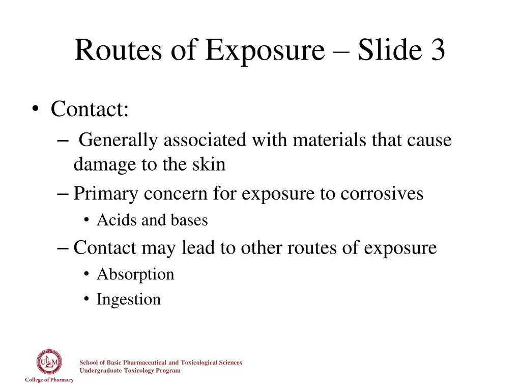 routes of exposure slide 3