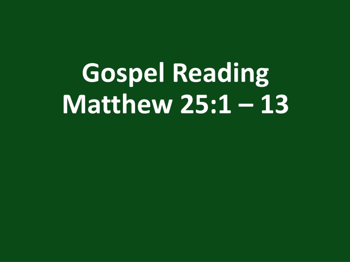 gospel reading matthew 25 1 13