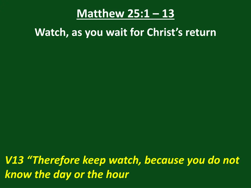 matthew 25 1 13 12