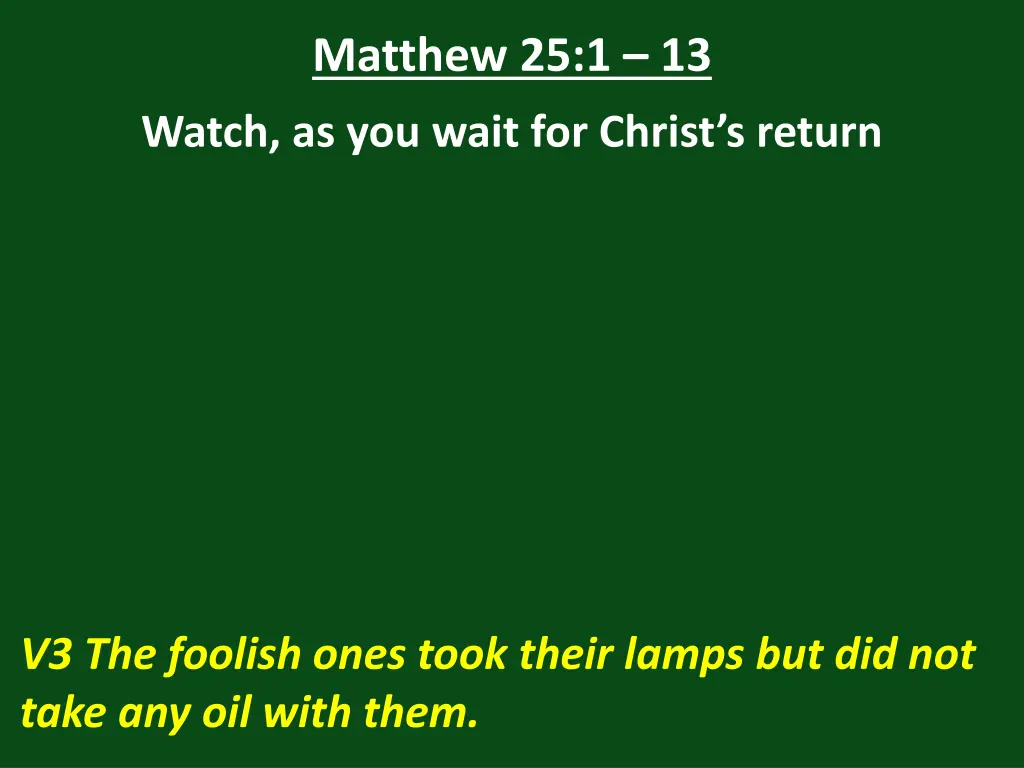 matthew 25 1 13 13