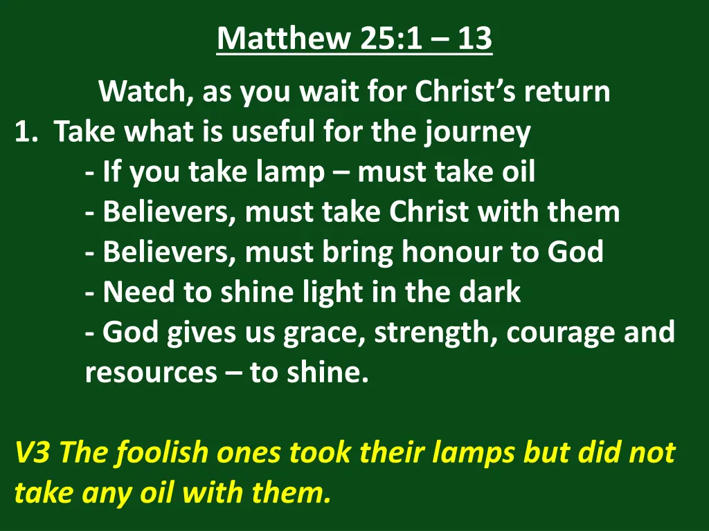 matthew 25 1 13 19