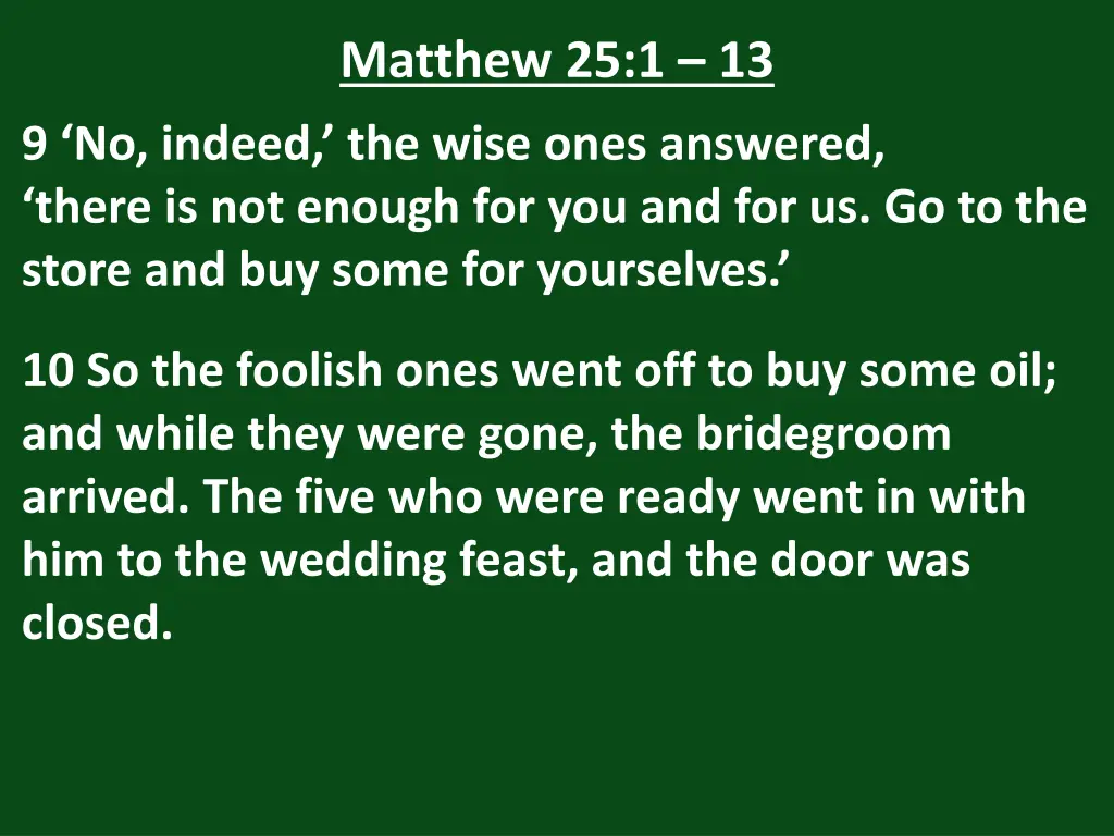 matthew 25 1 13 2