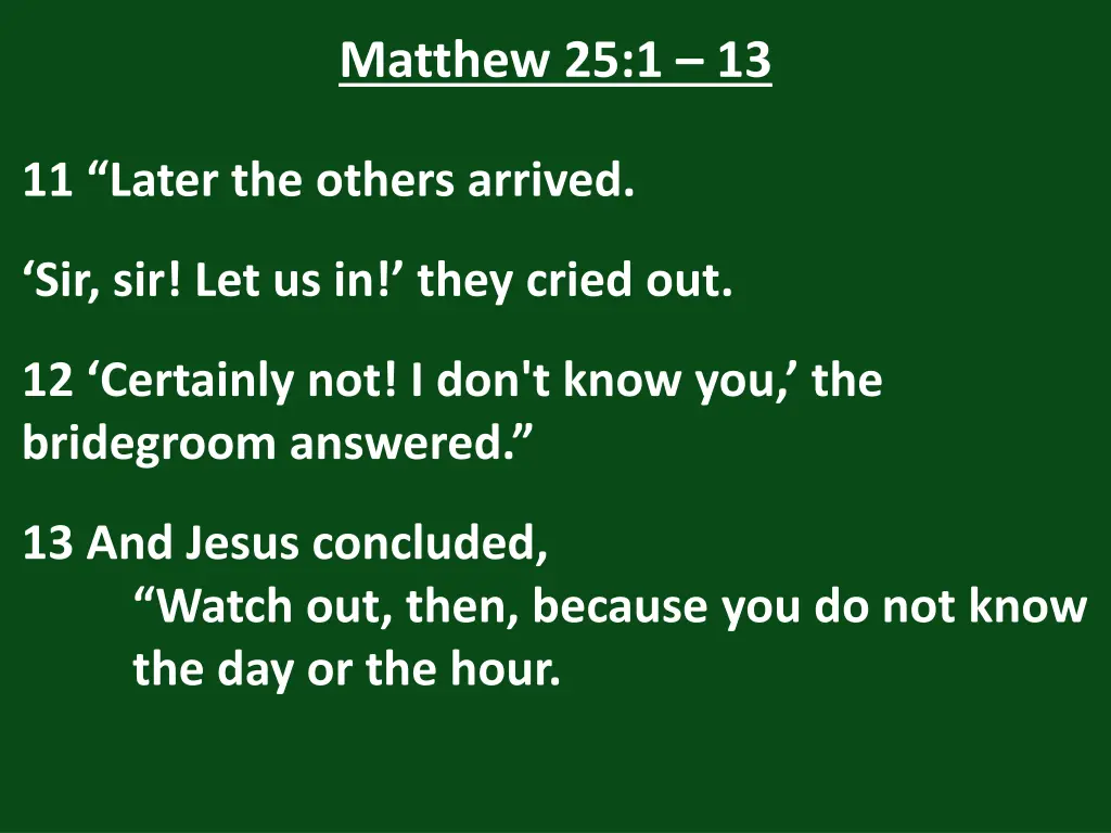 matthew 25 1 13 3