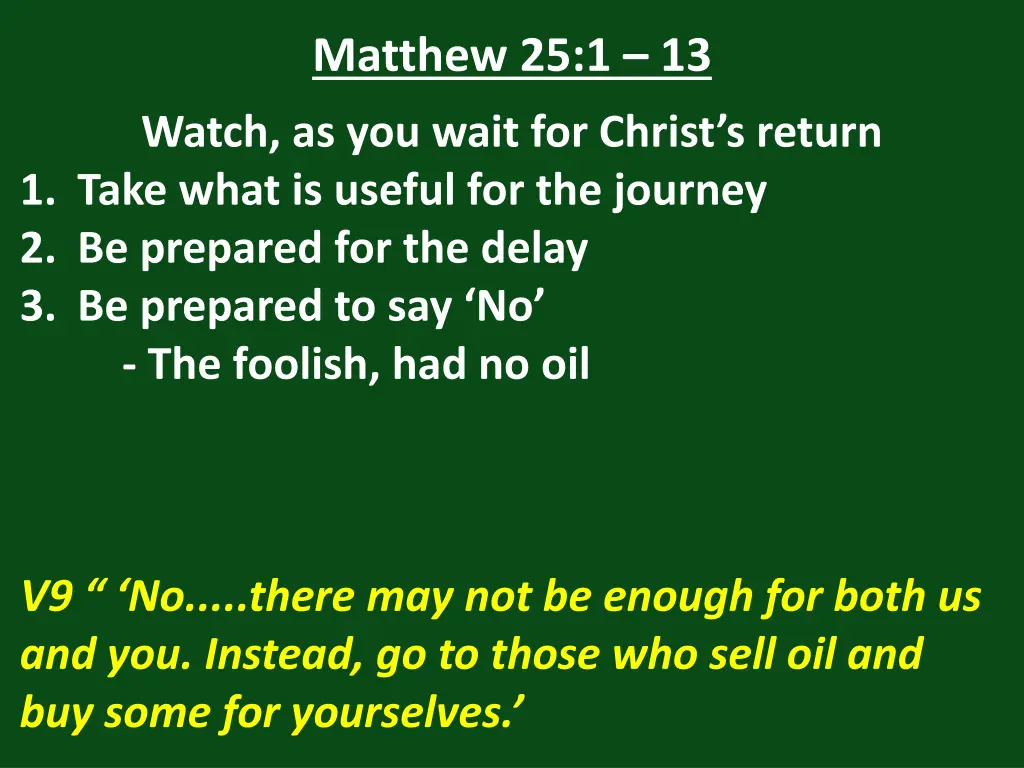 matthew 25 1 13 31