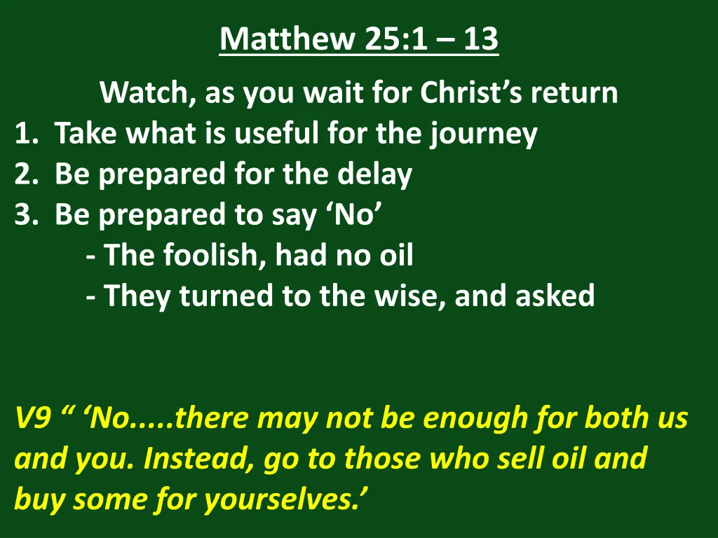 matthew 25 1 13 32