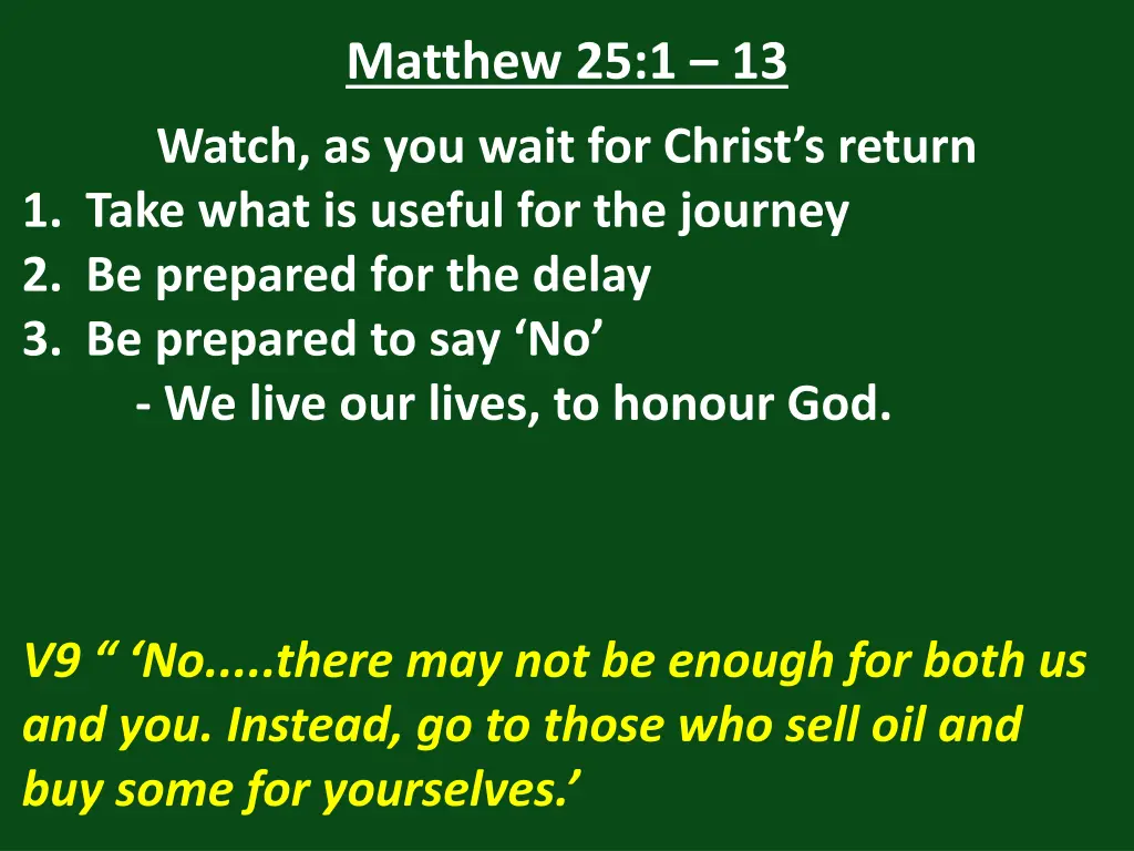 matthew 25 1 13 35