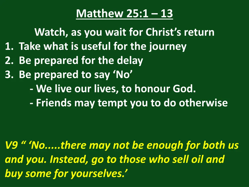 matthew 25 1 13 36