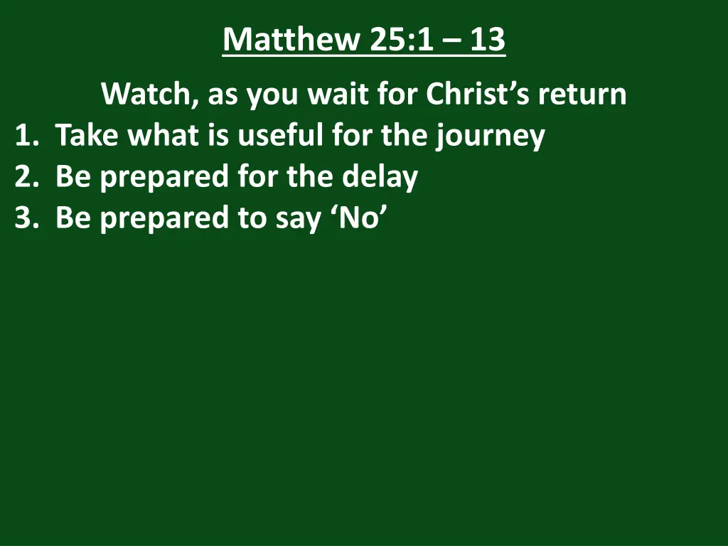 matthew 25 1 13 38