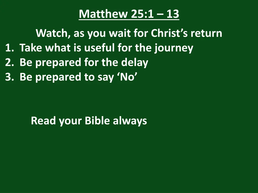 matthew 25 1 13 39