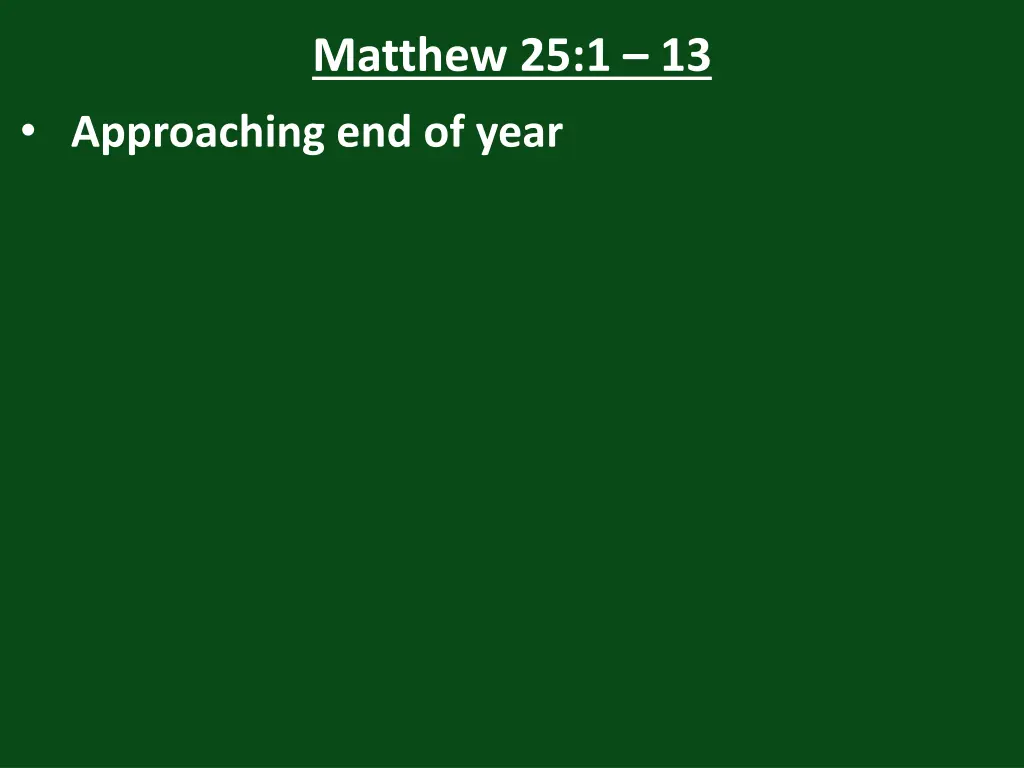 matthew 25 1 13 5