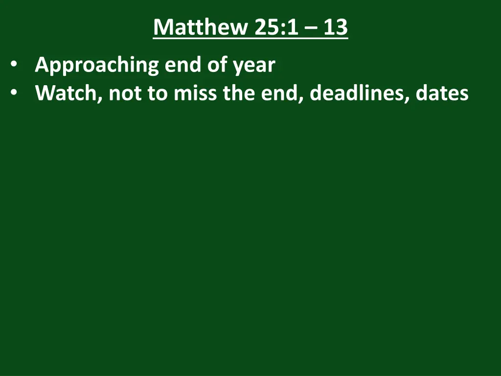 matthew 25 1 13 6