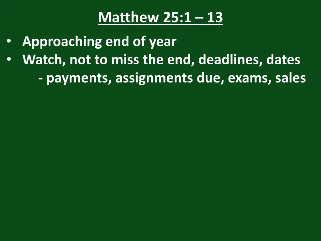 matthew 25 1 13 7