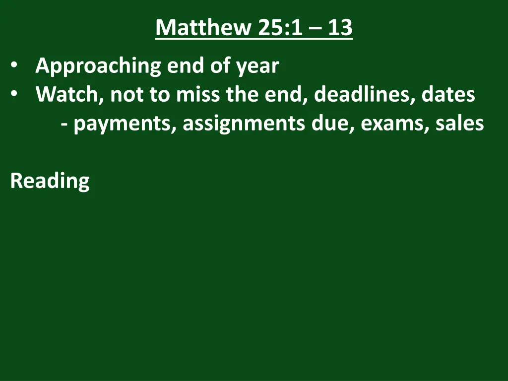 matthew 25 1 13 8