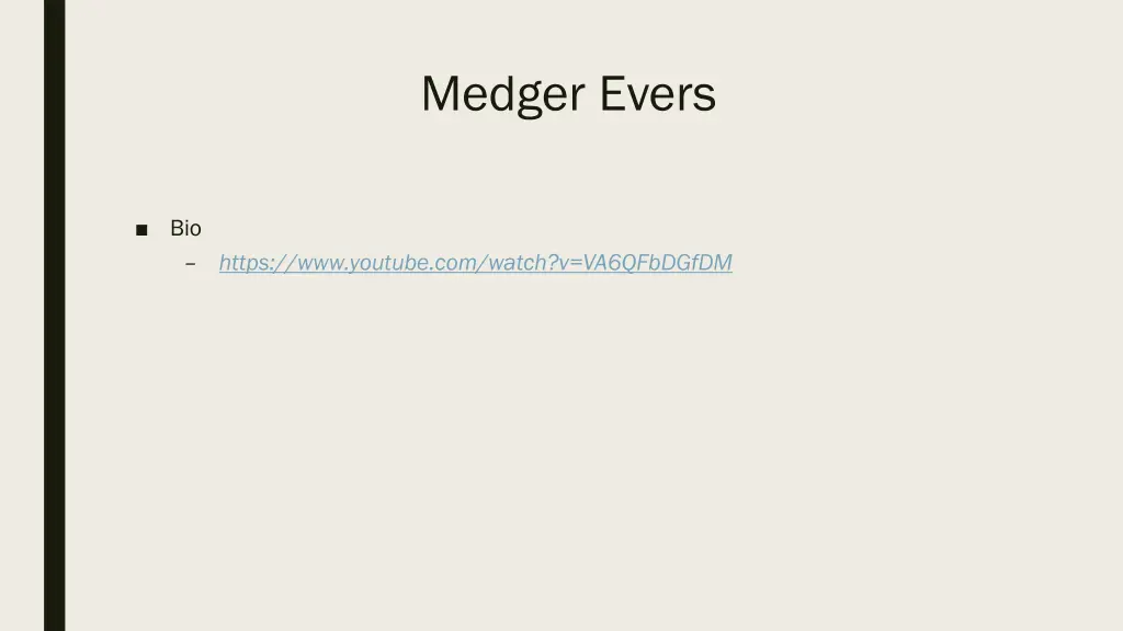 medger evers