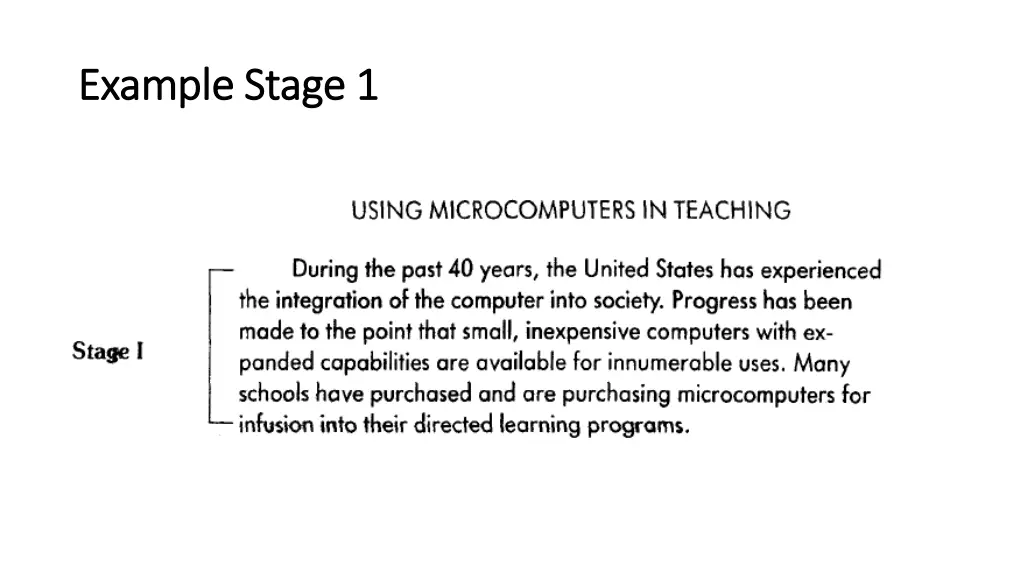 example stage 1 example stage 1