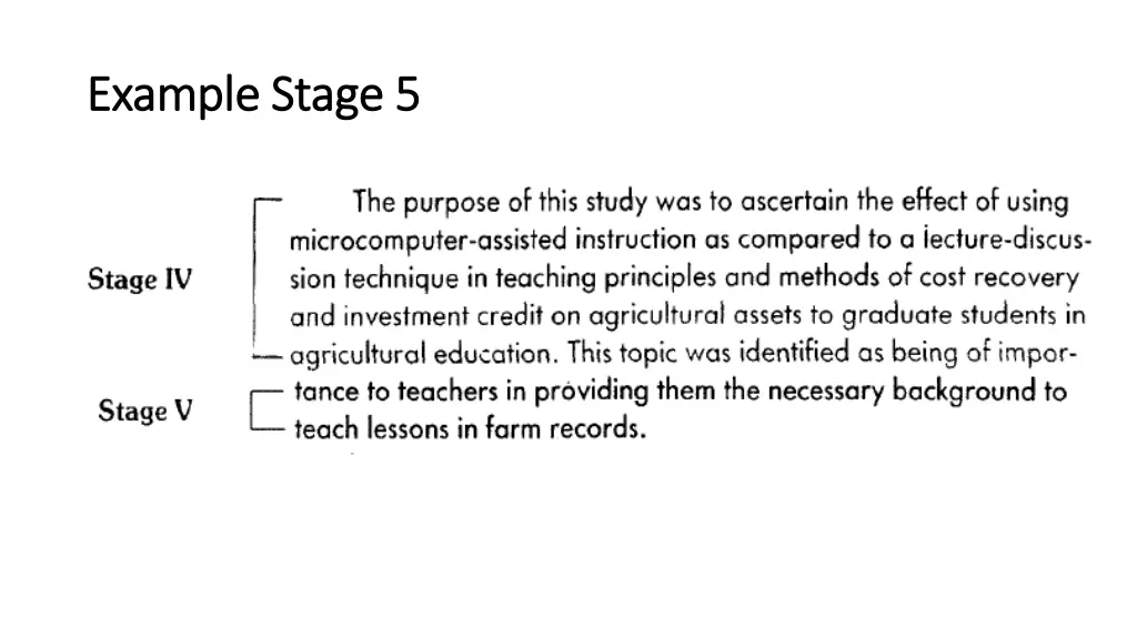 example stage 5 example stage 5