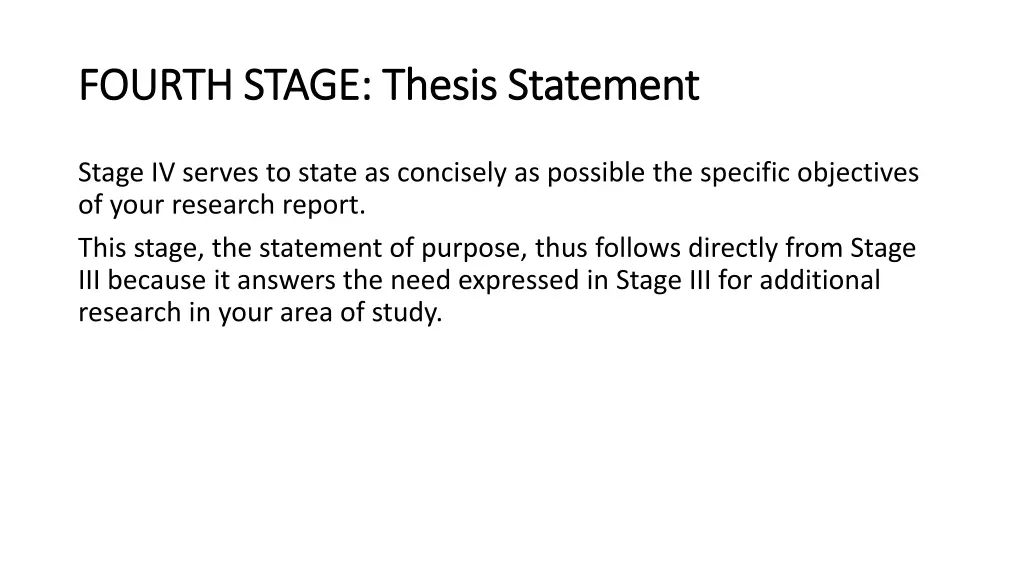 fourth stage fourth stage thesis statement thesis