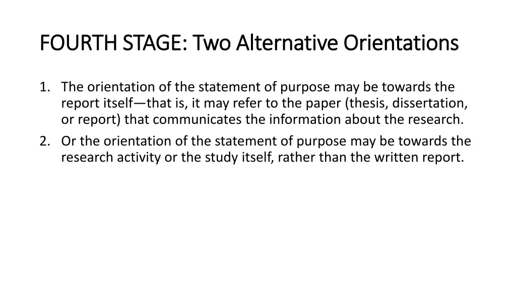 fourth stage fourth stage two alternative