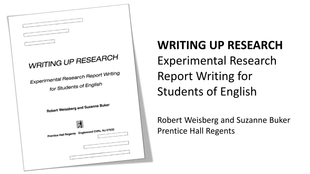 writing up research experimental research report