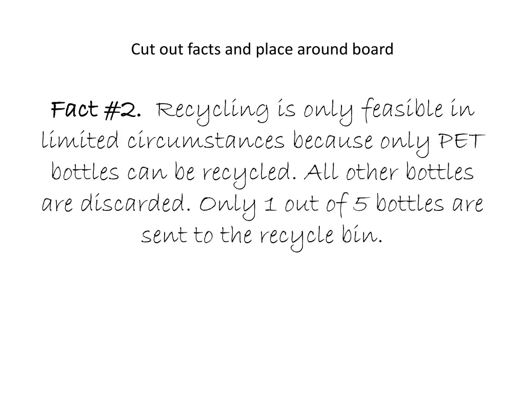 cut out facts and place around board 1