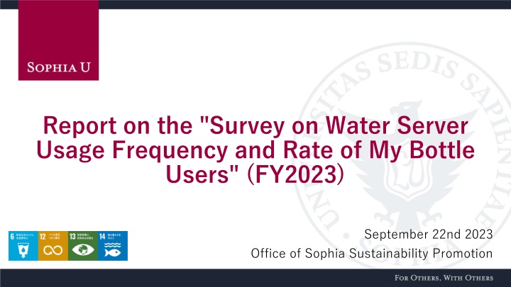 report on the survey on water server usage