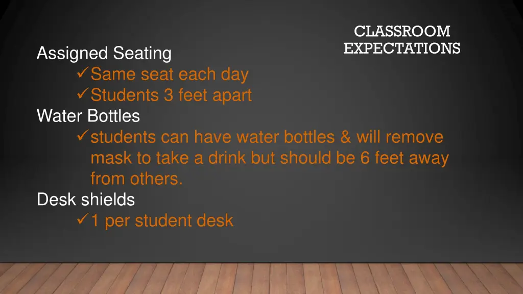 classroom expectations