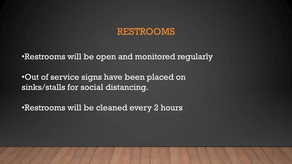 restrooms