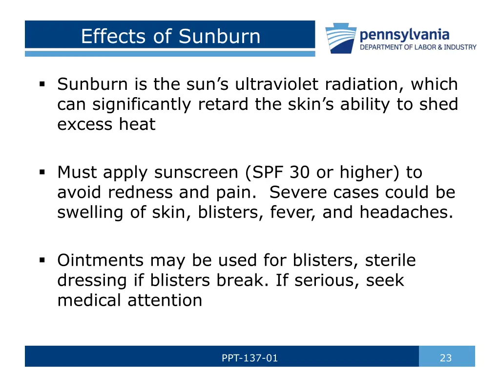 effects of sunburn