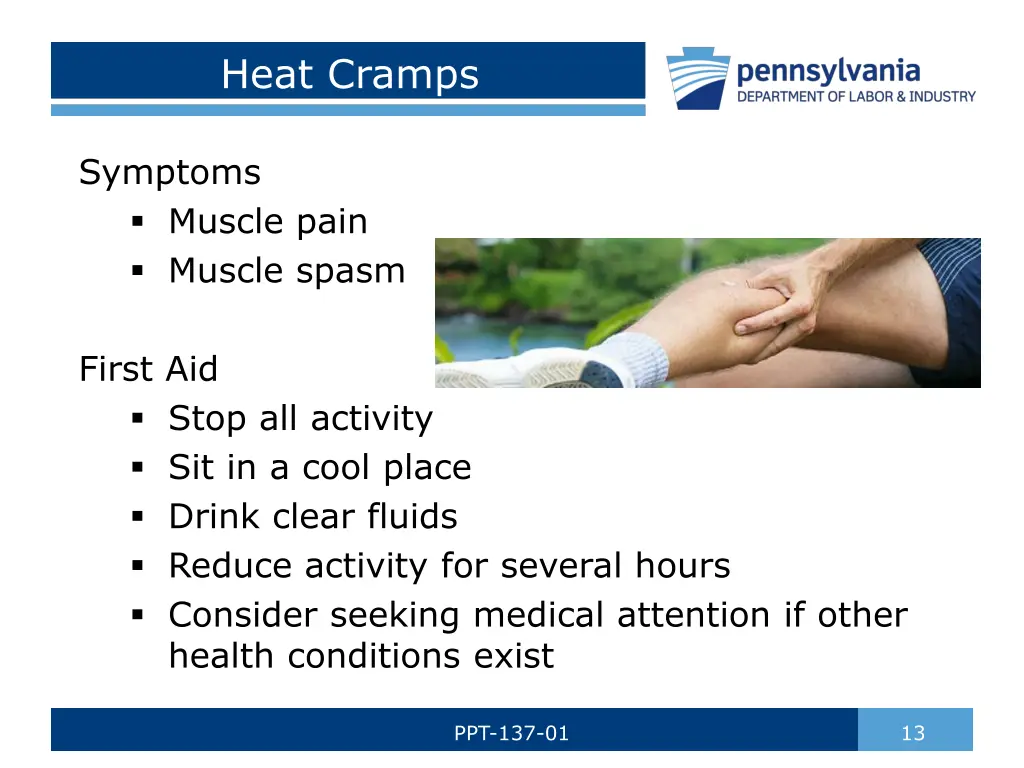 heat cramps